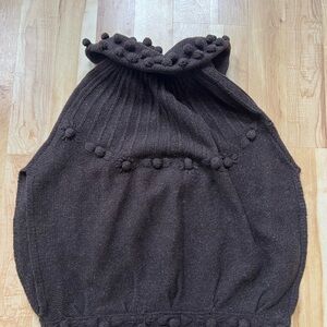 Sleeping on snow Anthropologie Brown Knit Women's shrug Sweater medium